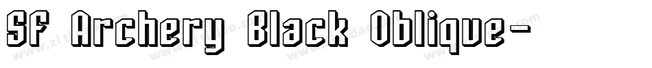 SF Archery Black Oblique字体转换